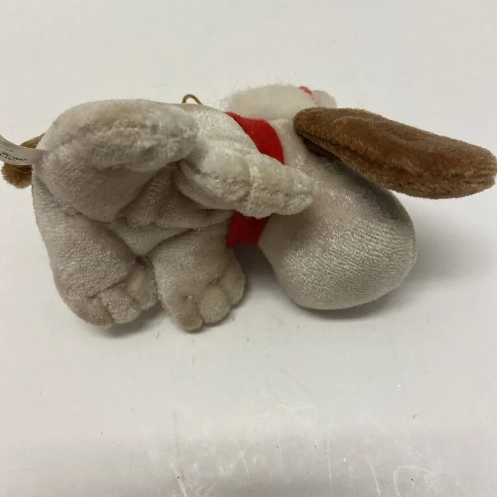 Vintage Kennel Kuddlee Pup Miniature Stuffed Plush Puppy Dog Ornament Christmas